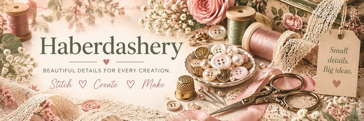 Just Love Lace haberdashery collection banner